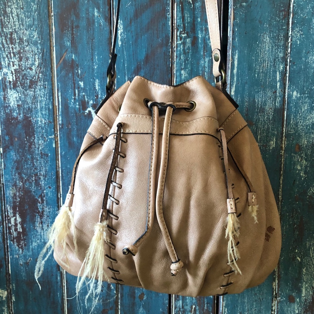 Patricia Nash Picerno Leather Drawstring Bag
